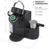 image:imageKeurig KCafe SMART Single Serve Coffee Maker BlackDark Charcoal