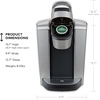 image:imageKeurig KElite Single Serve KCup Pod Coffee Maker Brushed SlateBrushed Silver
