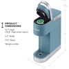 image:imageKeurig KMini Plus Single Serve KCup Pod Coffee Maker with 6 to 12oz Brew Size Stores up to 9 KCup Pods Travel Mug Friendly Studio GrayEvening Teal