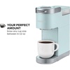 image:imageKeurig KMini Plus Single Serve KCup Pod Coffee Maker with 6 to 12oz Brew Size Stores up to 9 KCup Pods Travel Mug Friendly Studio GrayMisty Green