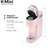 image:imageKeurig KMini Single Serve KCup Pod Coffee Maker 6 to 12oz Brew size with Cord Storage Perfect for Small Spaces Studio GrayDusty Rose