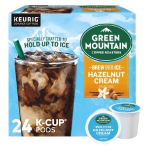 image:imageGreen Mountain Almond Vanilla Iced Cold Brew Coffee KCup Pods 60 CountBrew Over Ice Hazelnut Cream