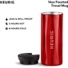 image:imageKeurig 12oz Stainless Steel Insulated Coffee Travel Mug SilverRed