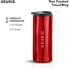 image:imageKeurig 12oz Stainless Steel Insulated Coffee Travel Mug SilverRed