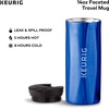 image:imageKeurig 12oz Stainless Steel Insulated Coffee Travel Mug SilverRoyal Blue