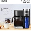 image:imageKeurig 12oz Stainless Steel Insulated Coffee Travel Mug SilverRoyal Blue